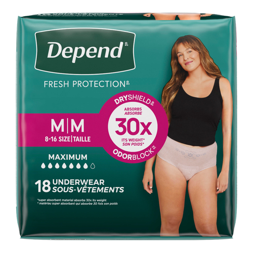 Depend Maximum Absorbency Underwear for Women Size M - 18 Count Image 1 of 2