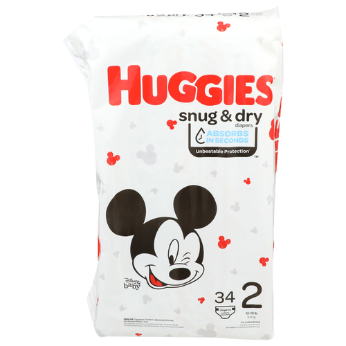 Huggies Snug & Dry Baby Diapers Size 2 - 34 Count Image 1 of 2