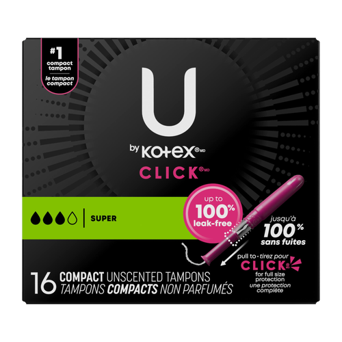 U by Kotex Click Super Compact Unscented Tampons - 16 Count Image 1 of 2