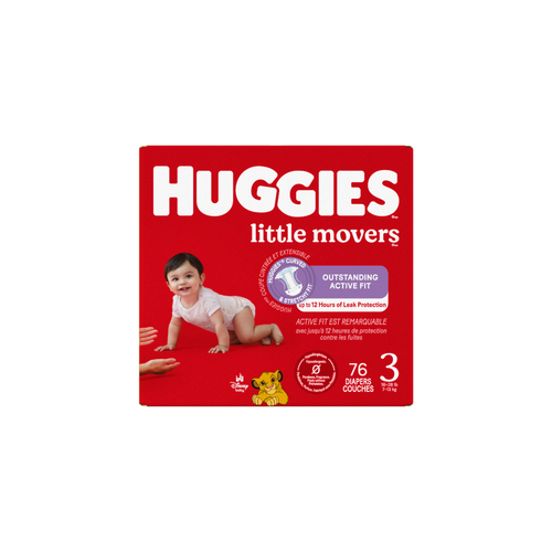 Huggies Little Movers Size 3 Diapers - 76 Count Image 1 of 2