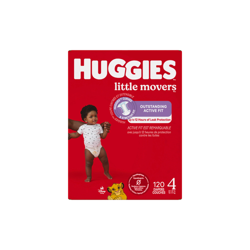 Huggies Little Movers Size 4 Diapers - 120 Count Image 1 of 2