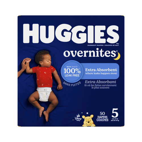 Huggies Overnites Size 5 Extra Absorbent Diapers - 50 Count Image 1 of 2
