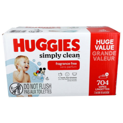 Huggies Baby Wipes Simply Clean - 704 Count Image 1 of 3
