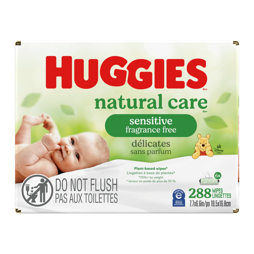 Huggies Natural Care Sensitive Fragrance Free - 48 Count - 6 Count Image 1 of 2