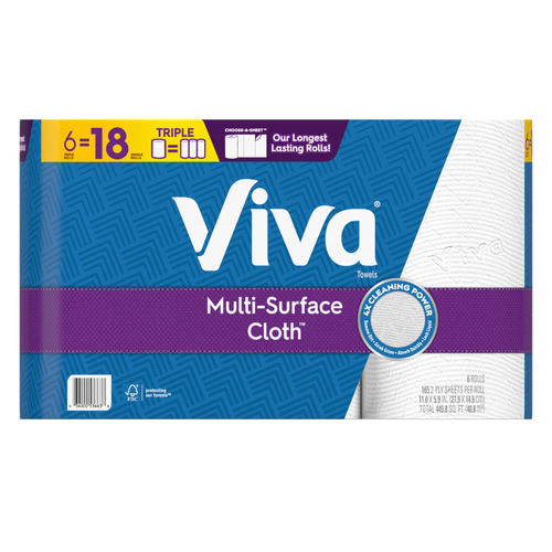 Viva Multi-Surface Paper Towels - 74.3 Square Foot - 6 Count Image 1 of 2