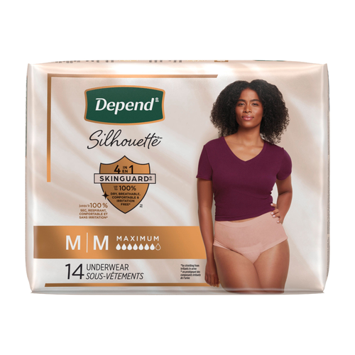Depend Silhouette Maximum Absorbency Underwear for Women Size M (12-18W) - 14 Count Image 1 of 2