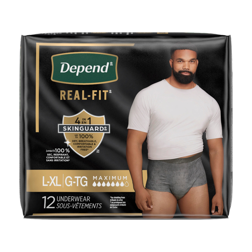 Depend Real Fit Maximum Absorbency Underwear For Men Size L-XL - 12 Count Image 1 of 2