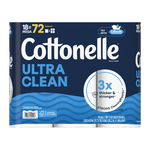 Cottonelle Ultra Clean Toilet Paper - 18 Count Image 1 of 2