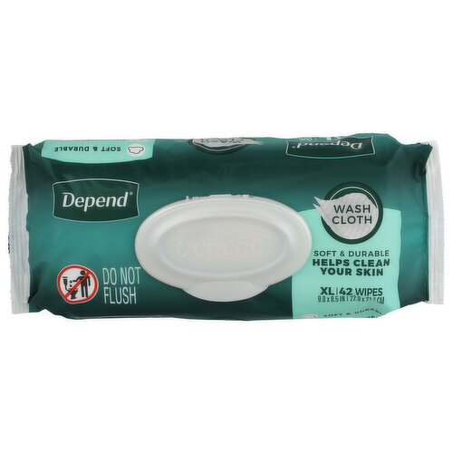 Depend Disposable Washcloths - 42 Count