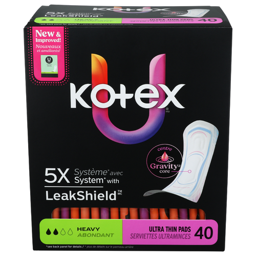 Kotex Heavy Ultra Thin Pads - 40 Count