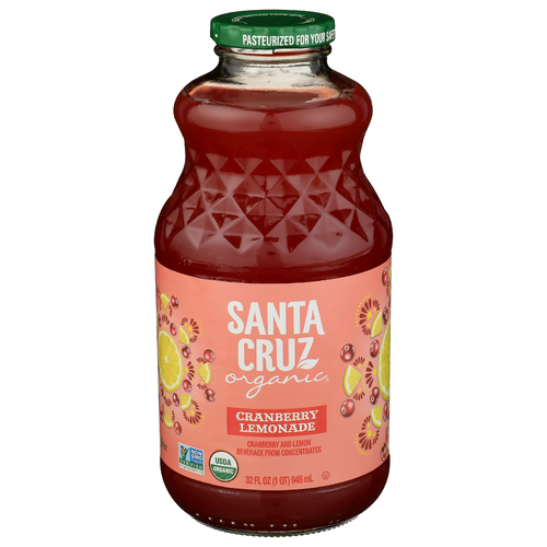 Santa Cruz Organic Cranberry, Lemon Cranberry Lemonade Fruit Juice Drink, Shelf Stable, Ready To Drink - 32 Fluid Ounce Image 1 of 4