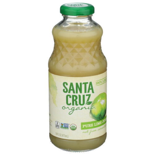 SANTA CRUZ ORGANIC Lime Shelf Stable Juice 100% - 16 Fluid Ounce