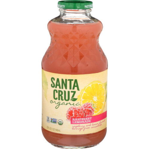 Santa Cruz Organic Lemonade Raspbry - 32 Fluid Ounce