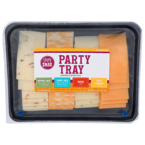 Savvy Snax Assortment Of Natural Cheese Party Tray - 16 Ounce