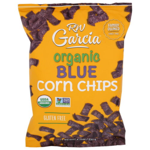 Rw Garcia Blue Corn Organic Chips - 8.25 Ounce
