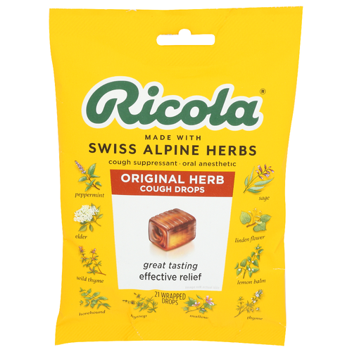 Ricola Original Herb Cough Dropsthroat Lozenges - 21 Count
