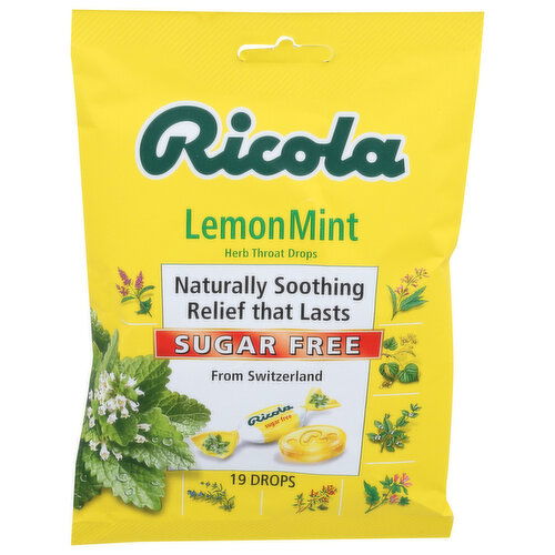 Ricola Cough Dropsthroat Lozenges Sf Lemon Mint - 19 Count