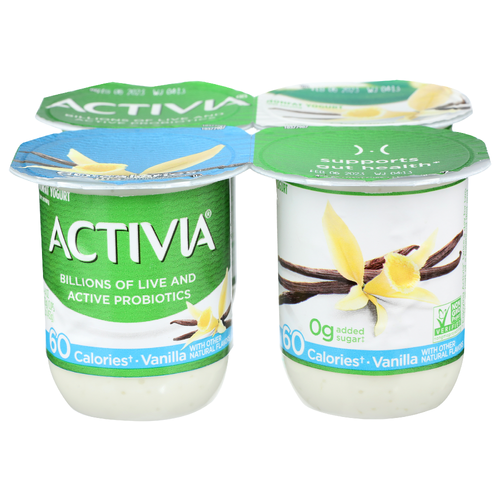 Activia Vanilla Nonfat Yogurt - 4 Ounce - 4 Count Image 1 of 3