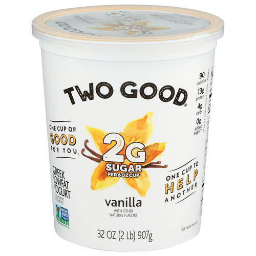 Two Good Vanilla Greek Lowfat Yogurt - 32 Ounce