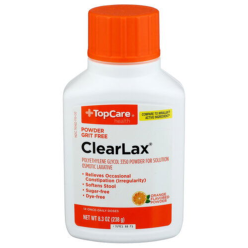Top Care Health Orange Clearlax Laxative Powder - 8.3 Ounce
