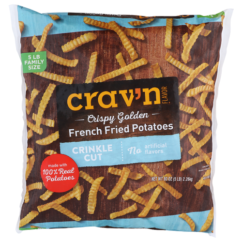 Crav'n Flavor Family Size Crinkle Cut French Fried Potatoes - 80 Ounce - 1 Count