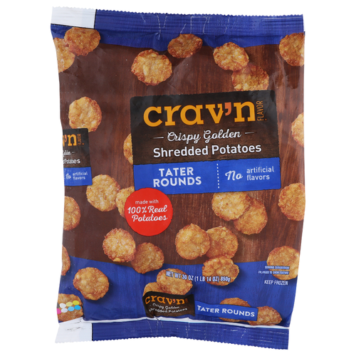 Crav'n Flavor Tater Rounds Shredded Potatoes - 30 Ounce - 1 Count