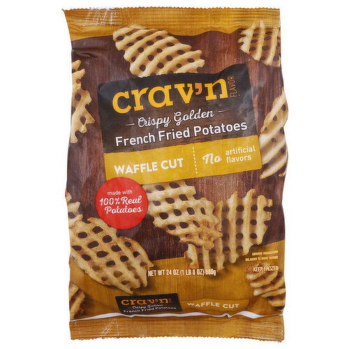 Crav'n Flavor Waffle Cut French Fried Potatoes - 24 Ounce