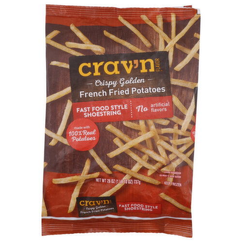 Crav'n Flavor Fast Food Style Shoestring French Fried Potatoes - 26 Ounce