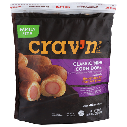 Crav'n Flavor Family Size Classic Mini Corn Dogs - 29.3 Ounce - 1 Count