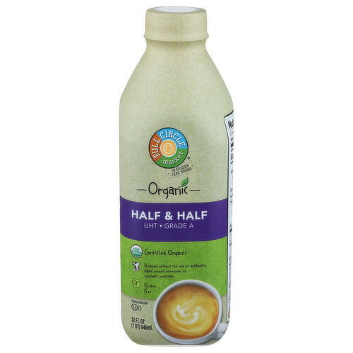 Full Circle Market Organic Half and Half - 32 Fluid Ounce - 1 Count