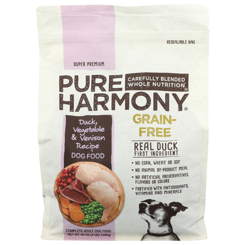 Pure Harmony Grain Free Duck Sweet Potato & Venison Recipe Dog Food - 48 Ounce Image 1 of 4
