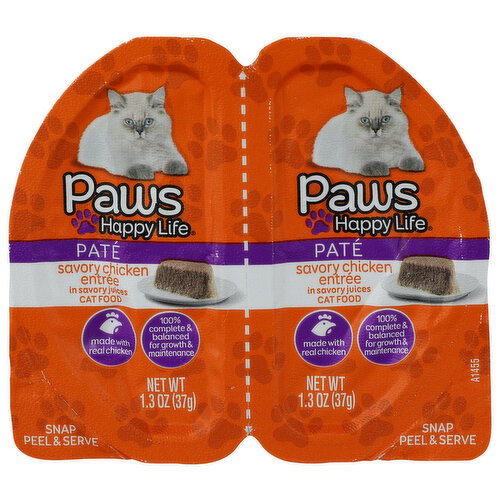 Paws Happy Life Savory Chicken Pate Wet Cat Food - 1 Each