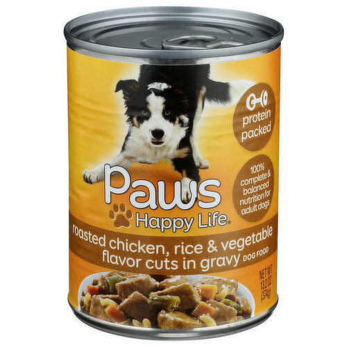 Paws Happy Life Roasted Chicken Rice & Vegetable Flavor Cuts In Gravy Dog Food - 13.2 Ounce Image 1 of 4