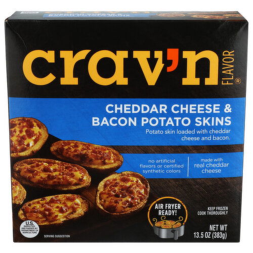 Crav'n Flavor Cheddar Cheese & Bacon Potato Skins - 13.5 Ounce - 1 Count