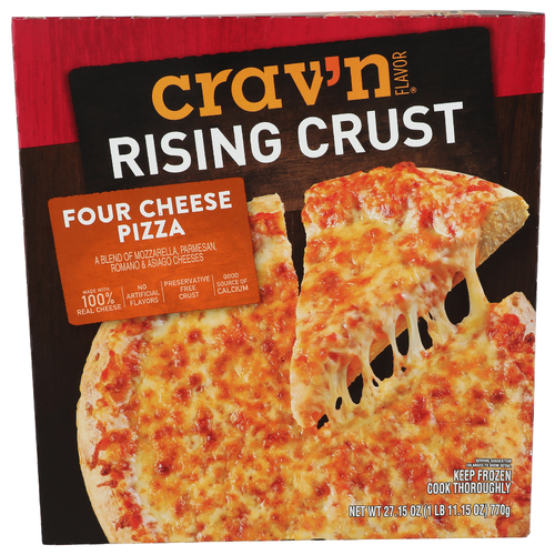 Crav'n Flavor Rising Crust Four Cheese Pizza - 27.15 Ounce