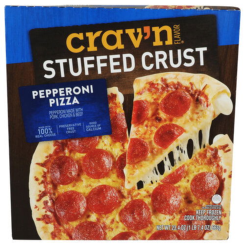 Crav'n Flavor Stuffed Crust Pepperoni Pizza - 23.4 Ounce - 1 Count