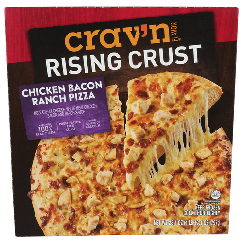 Crav'n Flavor Rising Crust Chicken Bacon Ranch Pizza - 28.1 Ounce