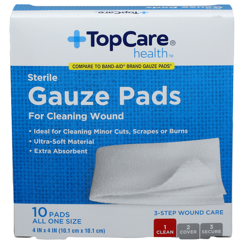 Topcare Health Gauze Pads - 10 Count
