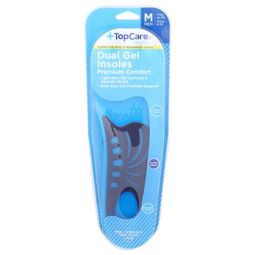 Topcare Health Premium Comfort Dual Gel Insoles - 1 Count
