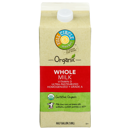 Full Circle Market Whole Milk - Half Gallon
