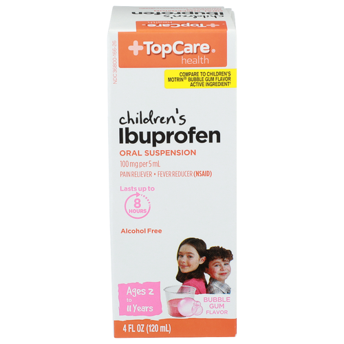 Topcare Health Bubble Gum Flavor Children's Ibuprofen - 4 Fluid Ounce