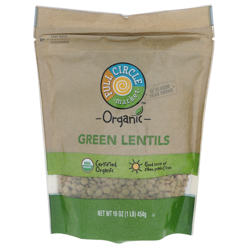 Full Circle Market Marketᵀᴹ Green Lentils - 16 Ounce