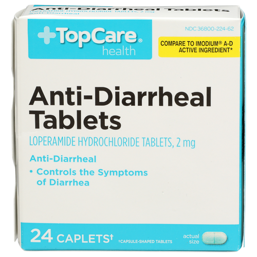 Topcare Health Anti-Diarrheal Tablets - 24 Count
