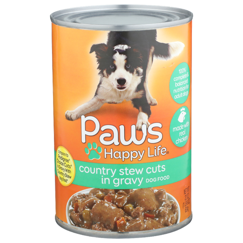 Paws Happy Life Gravy Dog Food Country Stew Cuts - 22 Ounce