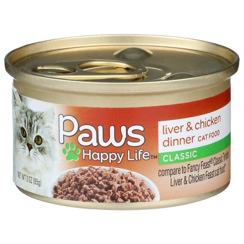 Paws Happy Life Classic Liver & Chicken Dinner Cat Food - 3 Ounce