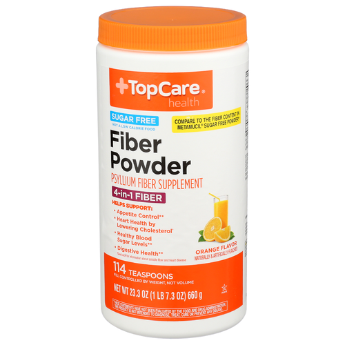 Topcare Health Orange Flavor Fiber Powder - 0.14 Ounce - 114 Count