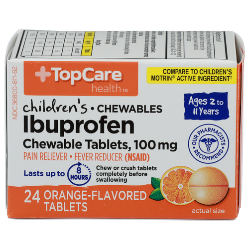 Topcare Health Orange-Flavored Pain Reliever Fever Reducer Nsaid - 24 Count