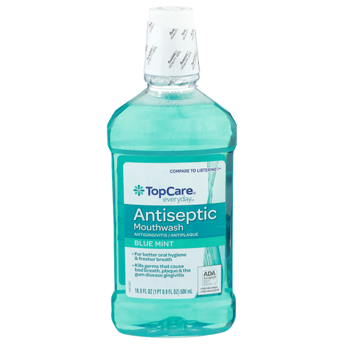 Topcare Everyday Blue Mint Antiseptic Mouthwash - 16.9 Fluid Ounce