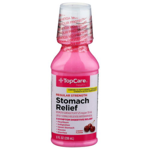Top Care Health Cherry Regular Strength Stomach Relief - 8 Fluid Ounce