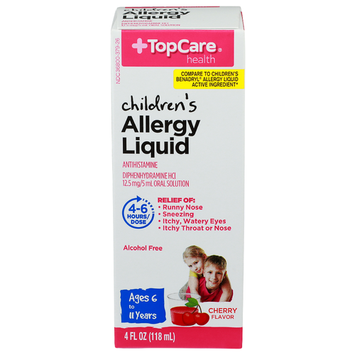 Topcare Health Cherry Flavor Children's Allergy Liquid - 4 Fluid Ounce